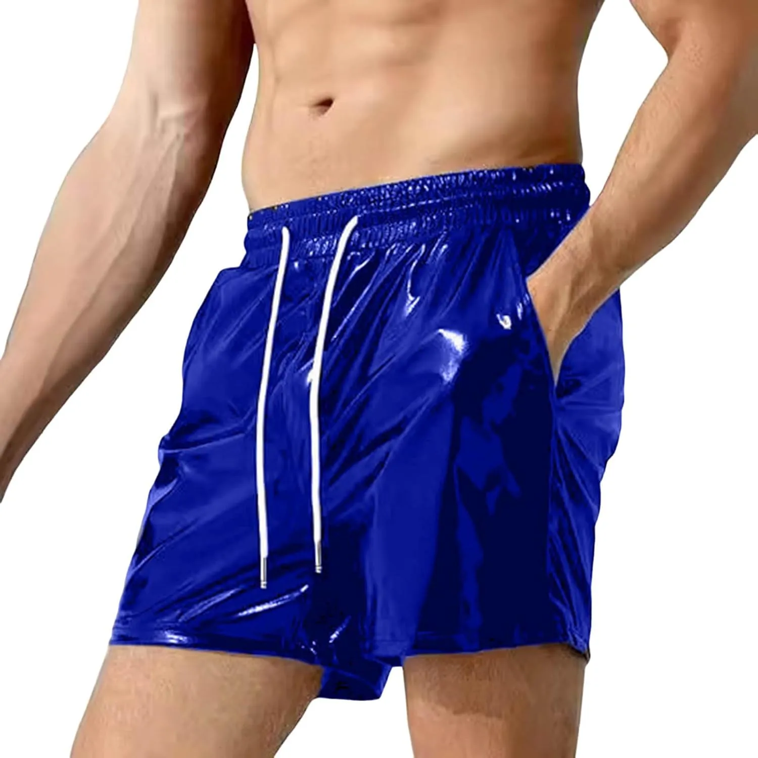 Shiny Rave Shorts Men's 4" Workout Running Shorts Quick Dry Lightweight Gym Yoga Shorts Athletic Shorts for Summer