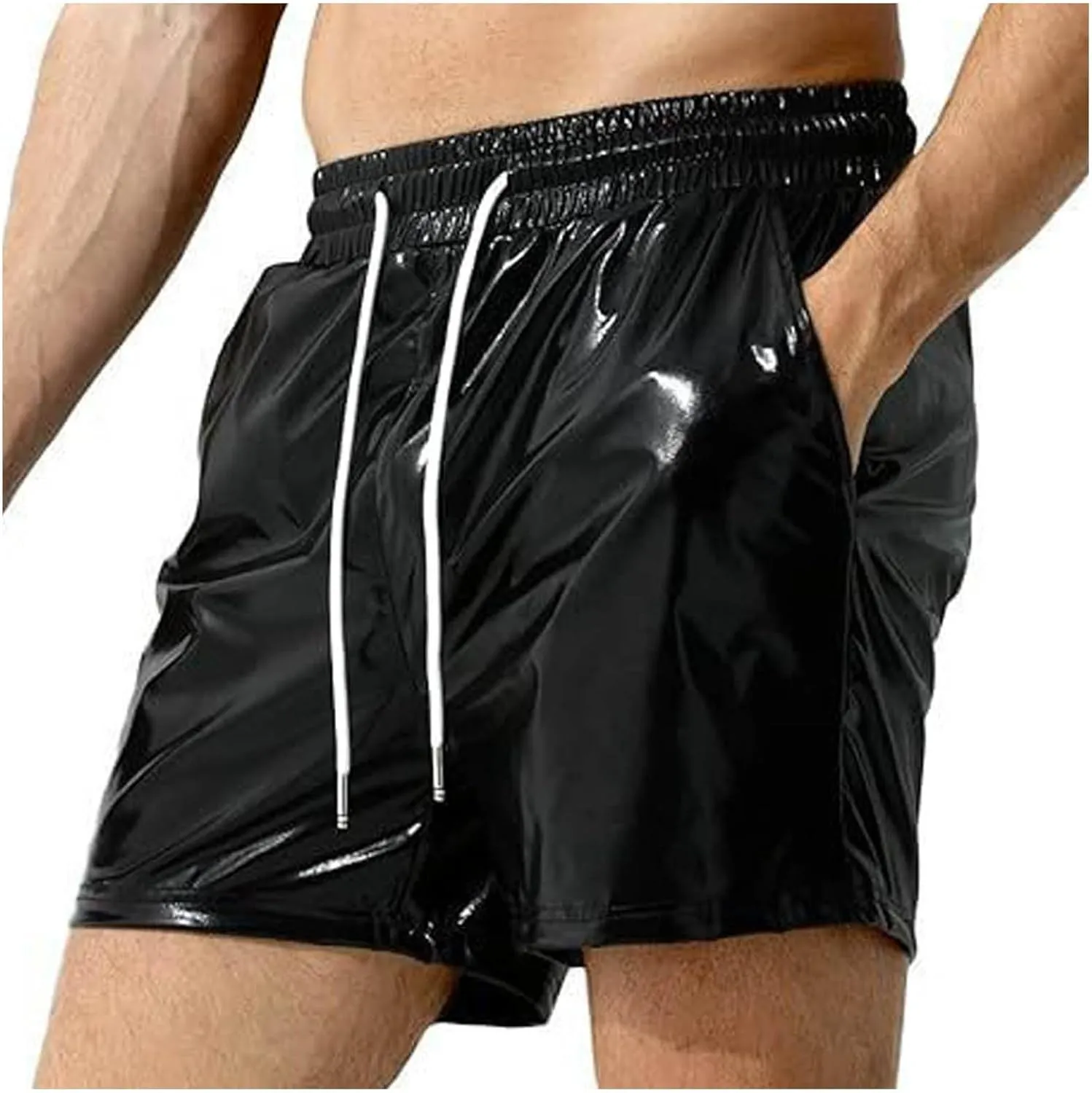 Shiny Rave Shorts Men's 4" Workout Running Shorts Quick Dry Lightweight Gym Yoga Shorts Athletic Shorts for Summer