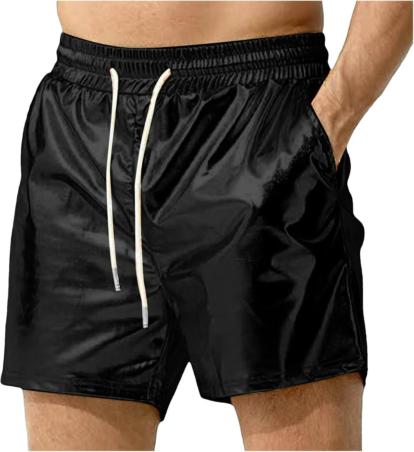 Shiny Rave Shorts Men's 4" Workout Running Shorts Quick Dry Lightweight Gym Yoga Shorts Athletic Shorts for Summer