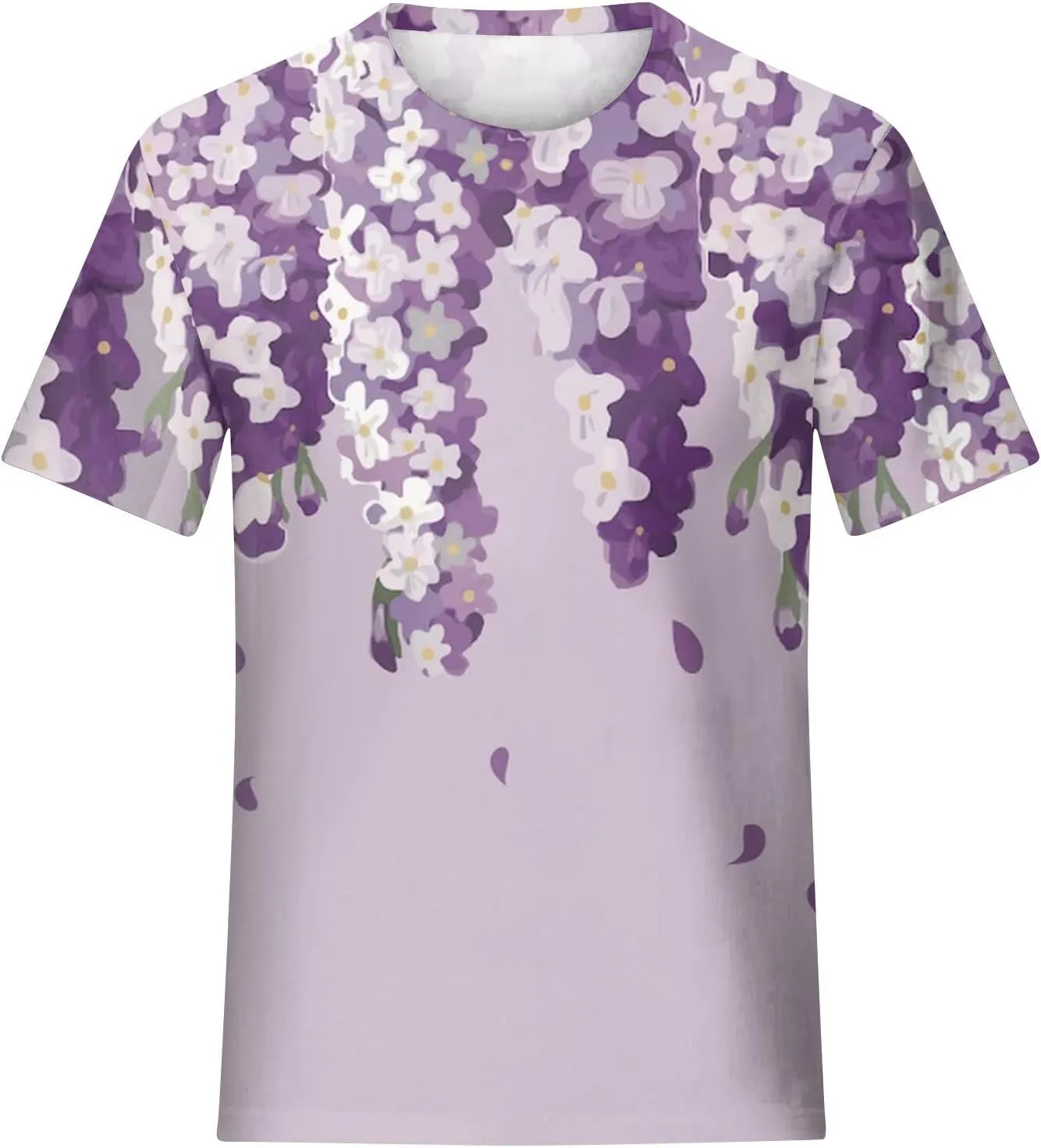 Short Sleeve Women Tops Fashion 2024 Summer Blouse Tees Round Neck Printed Pullover Casual Plus Size T Shirt