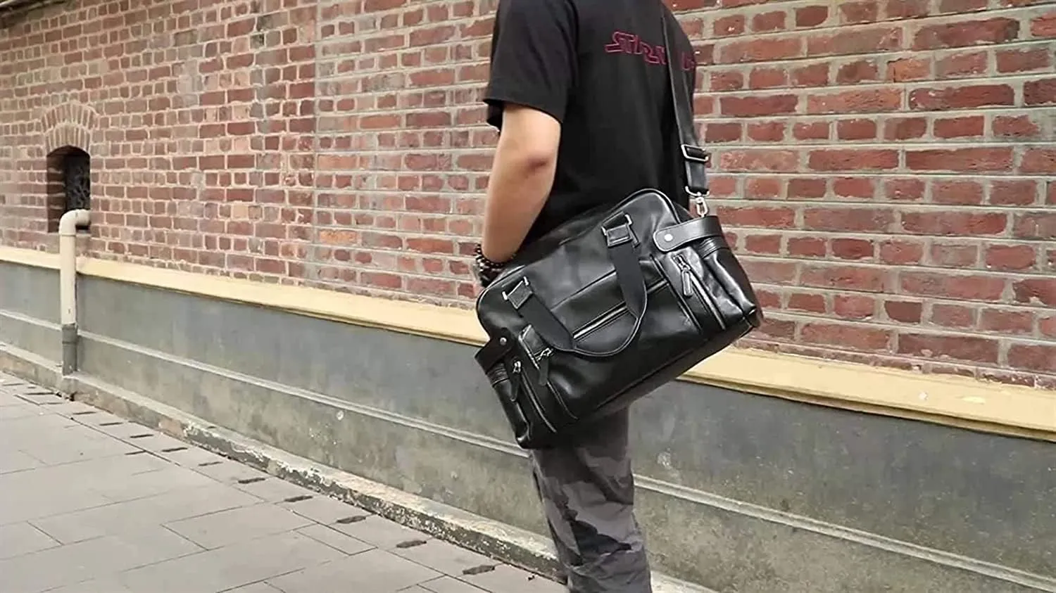 Shoulder Bags, Messenger Bags, Casual Bags,Men's Briefcase Laptop Bag Business Briefcase (Color : Black, Size : 27 * 43 * 15cm)