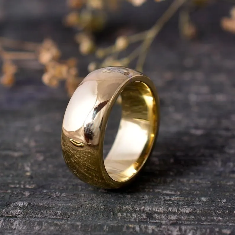 Simple Brass Ring, Solid Brass Ring, Midi Finger Ring Band, Handmade Brass Band, Statement Ring, Wedding Ring Band, Ring For Her