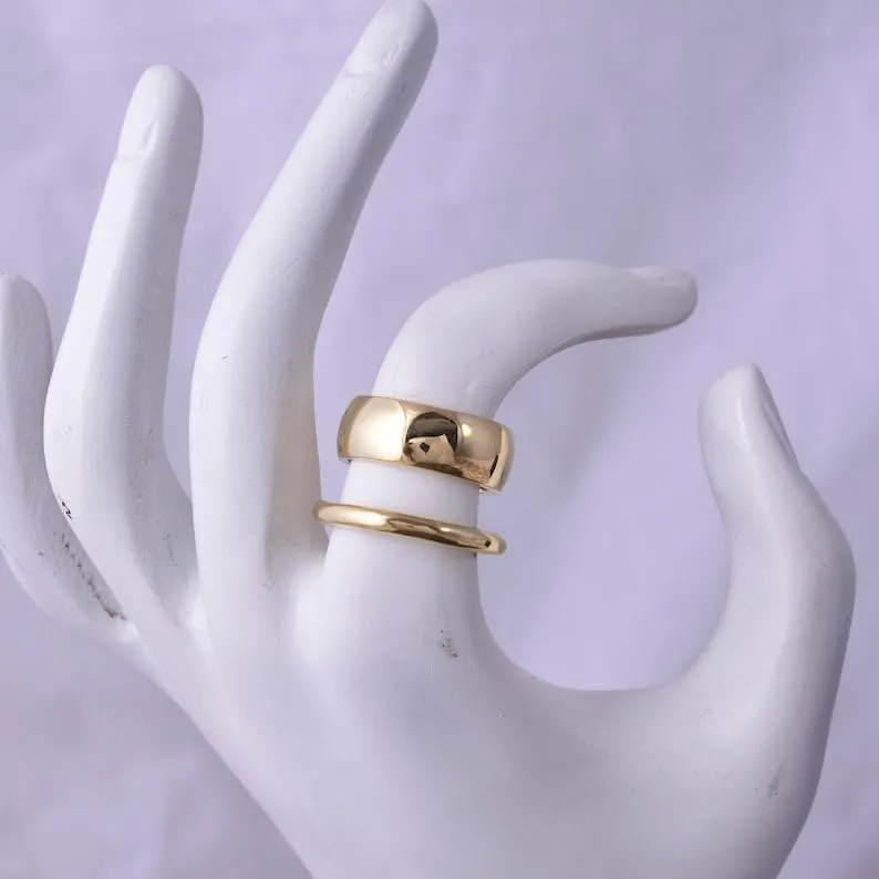Simple Brass Ring, Solid Brass Ring, Midi Finger Ring Band, Handmade Brass Band, Statement Ring, Wedding Ring Band, Ring For Her