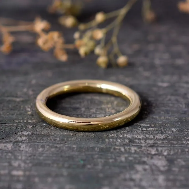 Simple Brass Ring, Solid Brass Ring, Midi Finger Ring Band, Handmade Brass Band, Statement Ring, Wedding Ring Band, Ring For Her