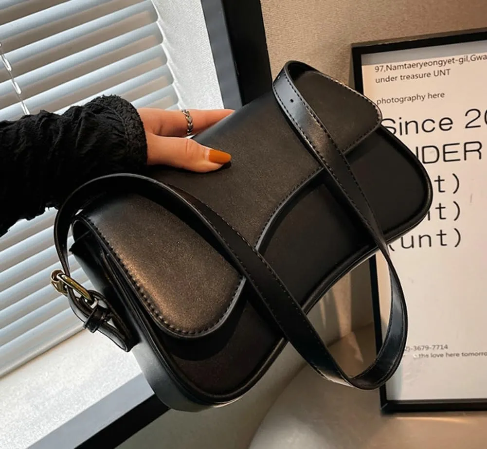 Small Shoulder Bags for Women, Crossbody Purses, Retro Artificial Leather Tote Handbag, Clutch Hobo Purse with Zipper