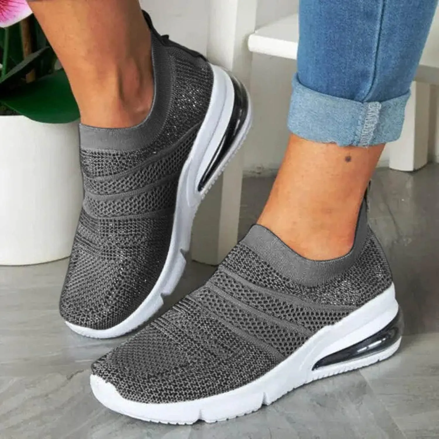 Sneakers for Women Zapatillas para Mujer Elegantes Gym Shoes Women Black Dress Shoes for Plantar Fasciitis for Women Wide Width Zapatos De Trabajo para Mujeres