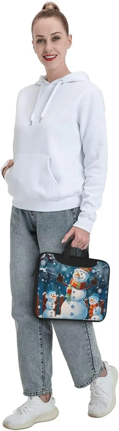 Snowman Printed Laptop Tote Bag Travel Business Computer Bag Work Bag for Men Women