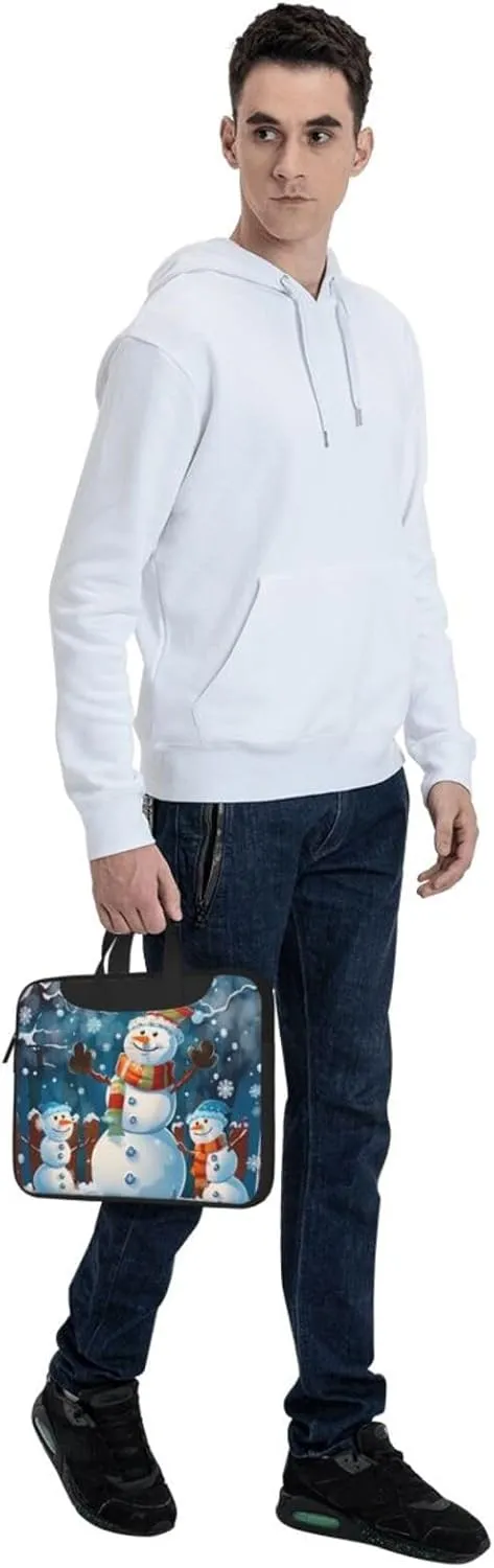 Snowman Printed Laptop Tote Bag Travel Business Computer Bag Work Bag for Men Women