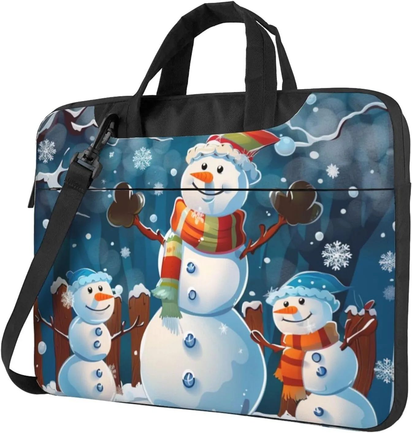 Snowman Printed Laptop Tote Bag Travel Business Computer Bag Work Bag for Men Women