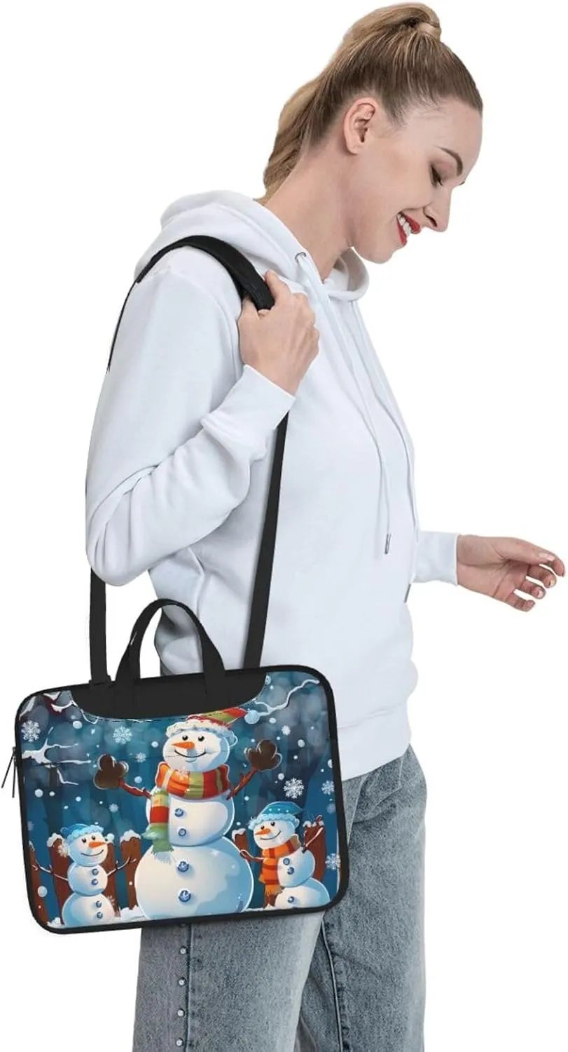 Snowman Printed Laptop Tote Bag Travel Business Computer Bag Work Bag for Men Women
