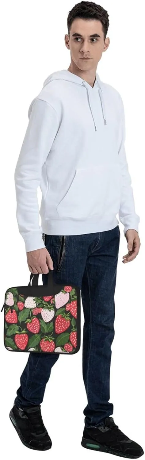 Strawberry Print Laptop Tote Bag Laptop Carrying Case Travel Bag Business Computer Bag Work Bag for Men Women