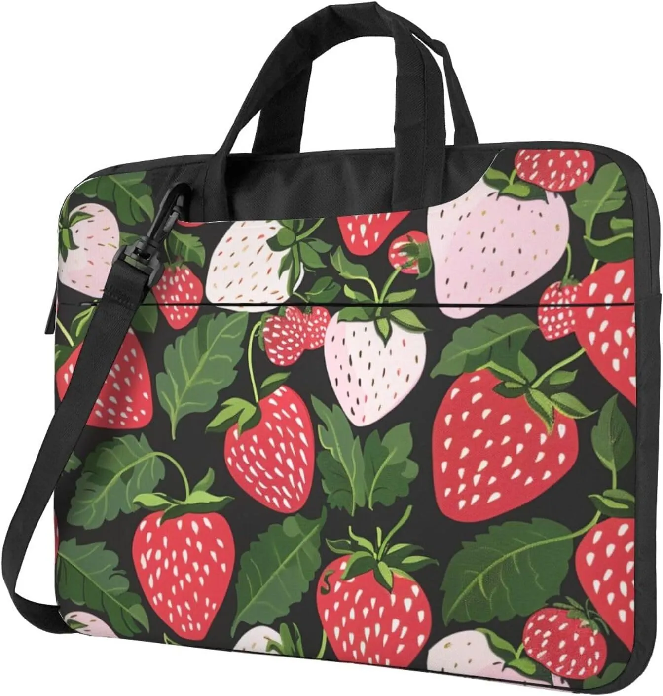 Strawberry Print Laptop Tote Bag Laptop Carrying Case Travel Bag Business Computer Bag Work Bag for Men Women