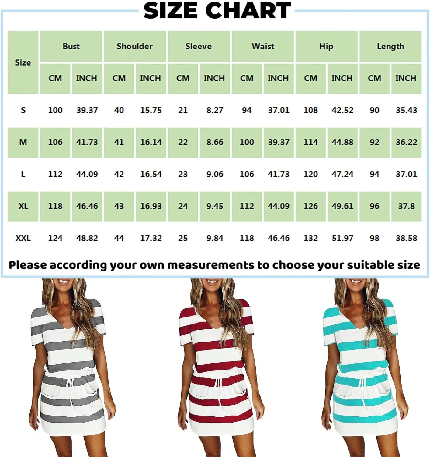 Striped T Shirt Dresses for Women 2025 Summer Casual Tie Waist Vacation Beach Dress Short Sleeve V Neck Wrap Dress