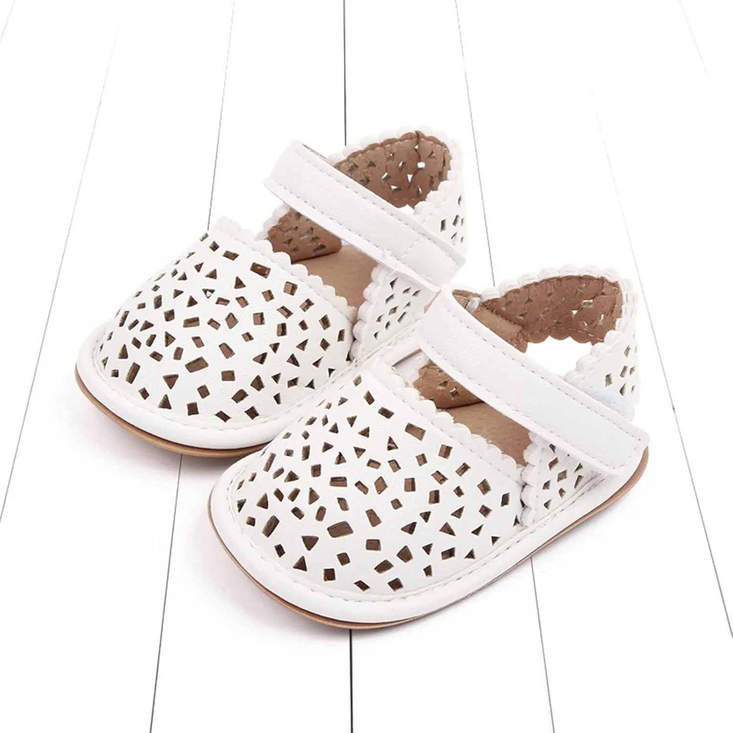 Summer Children Baby Toddler Shoes Boys and Girls Light Hollow Breathable Comfortable Solid Color Hook 4c Shoes Baby Boy