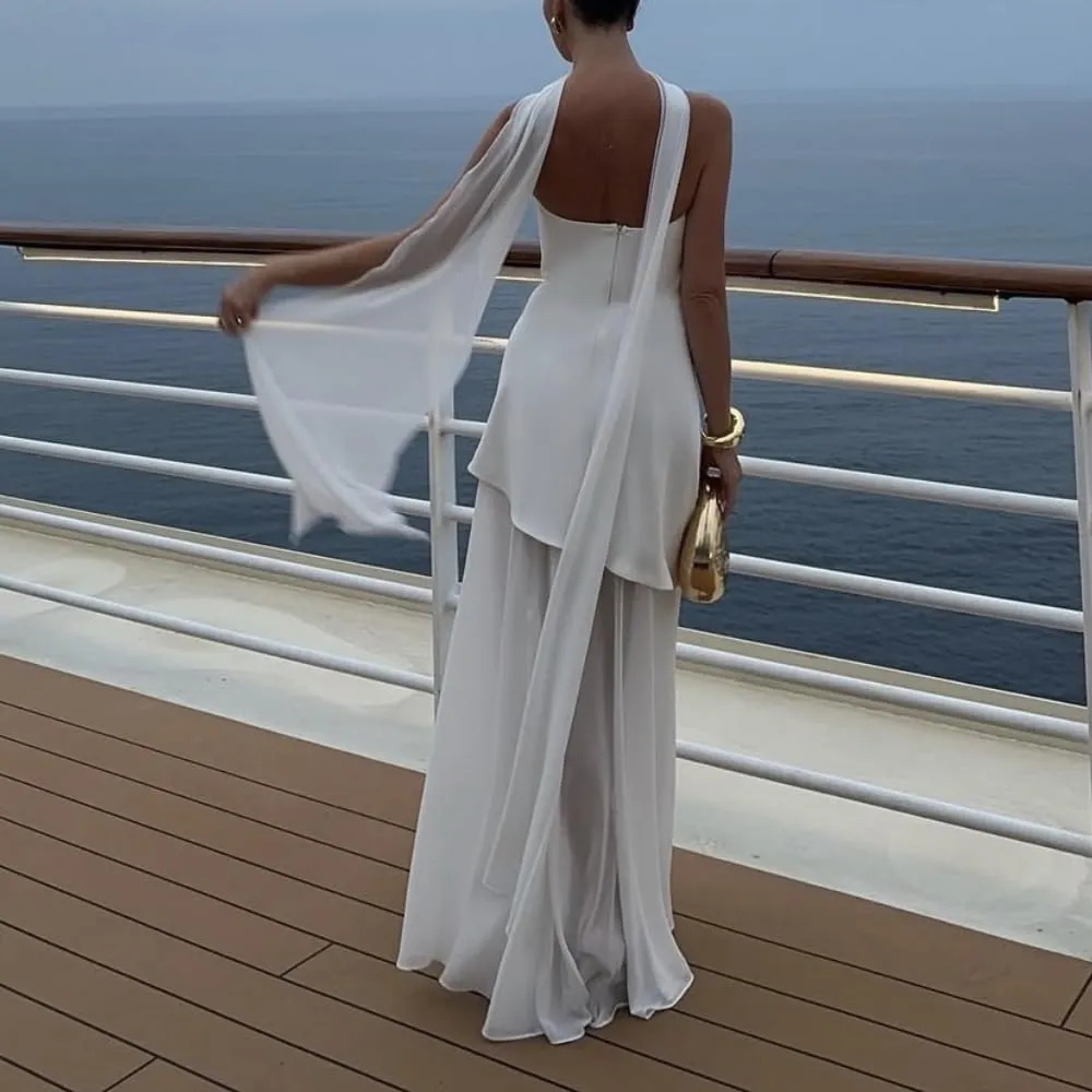 Summer Dresses for Women Fashion Tub Top Shoulder Sleeveless Beach Dress
