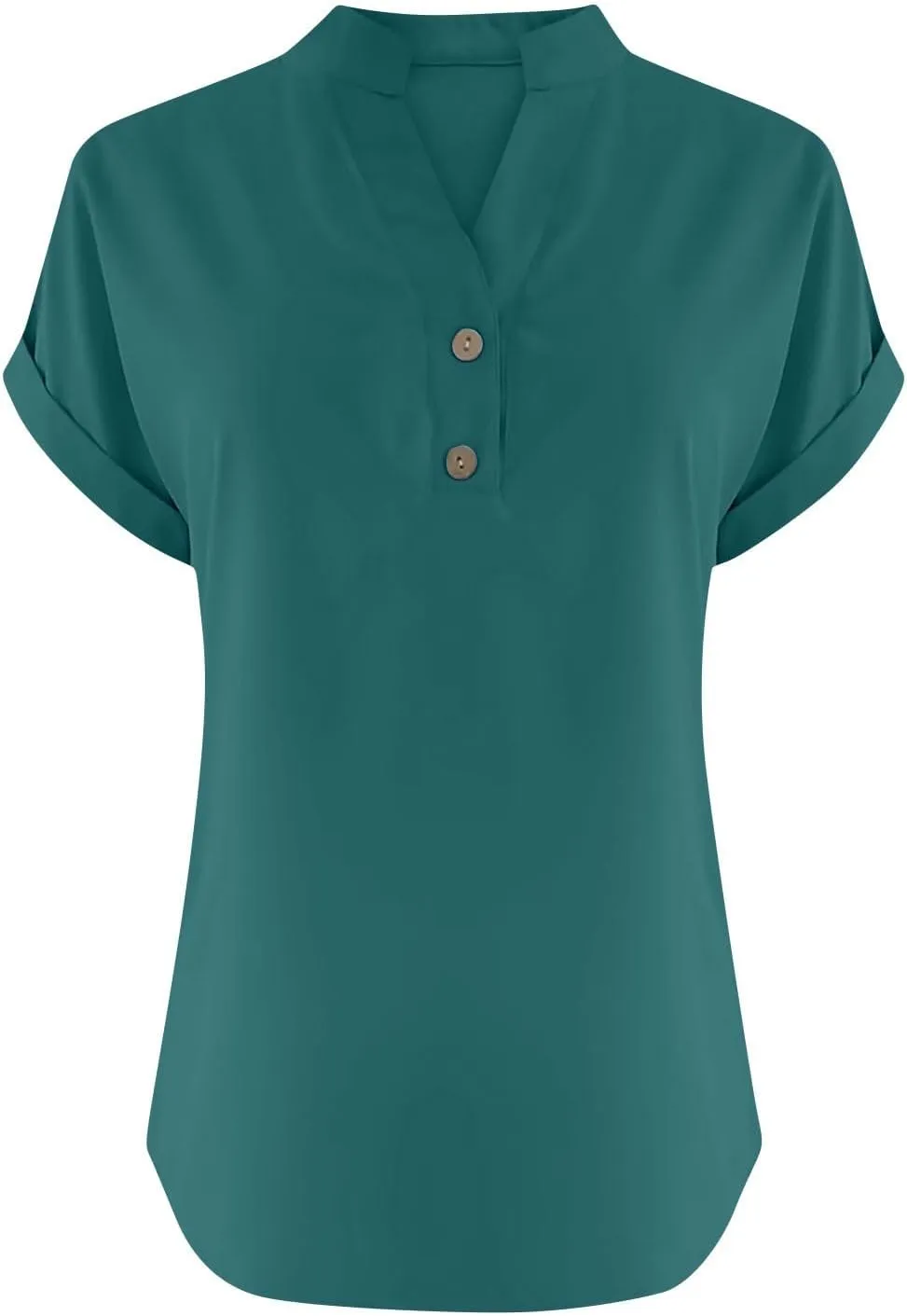 Summer Tops for Women 2025 Trendy Short Sleeve Cotton Linen Tops Button up Henley V Neck Shirts Vacation Beach Clothes