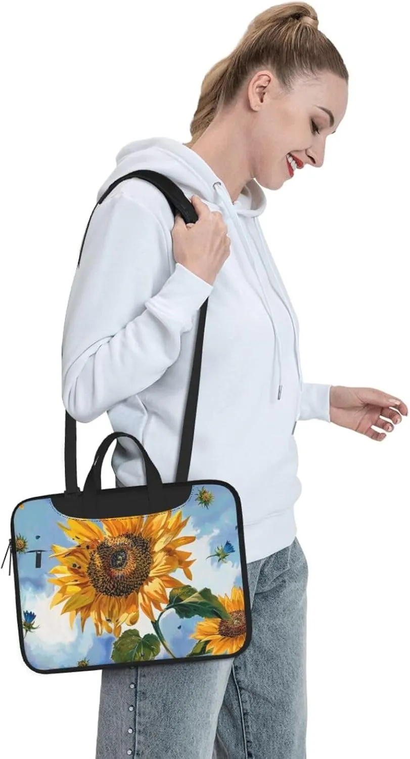 Sunflower Laptop Tote Bag Travel Business Computer Bag Work Bag for Men Women