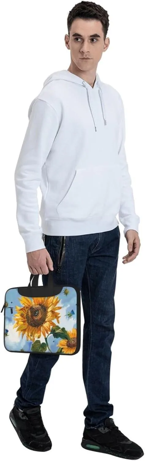 Sunflower Laptop Tote Bag Travel Business Computer Bag Work Bag for Men Women