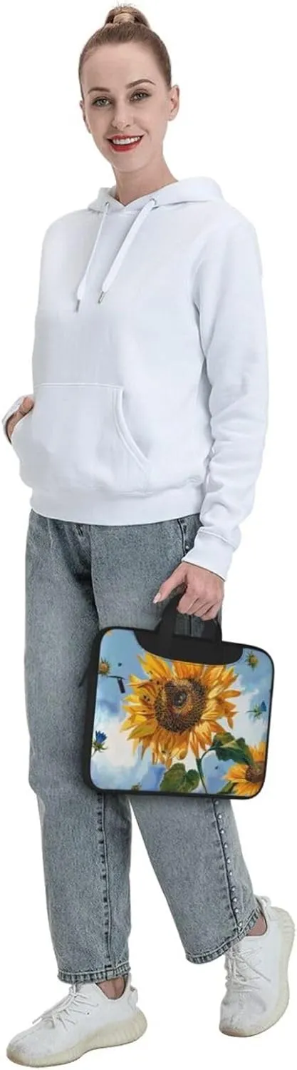 Sunflower Laptop Tote Bag Travel Business Computer Bag Work Bag for Men Women