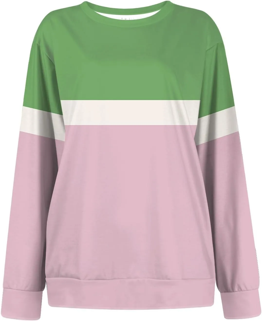 Sweatshirts For Women 2024 Fall Crewneck Striped Tunic Tops Casual Long Sleeve Shirts Trendy Pullover Outfits