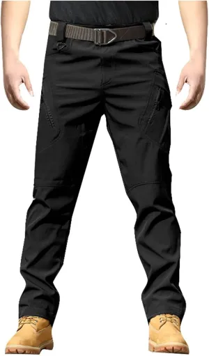 Tactical Cargo Pants for Men Outdoor Hiking Pants Straight Leg Athletic Pants Running Workout Gym Track Pants