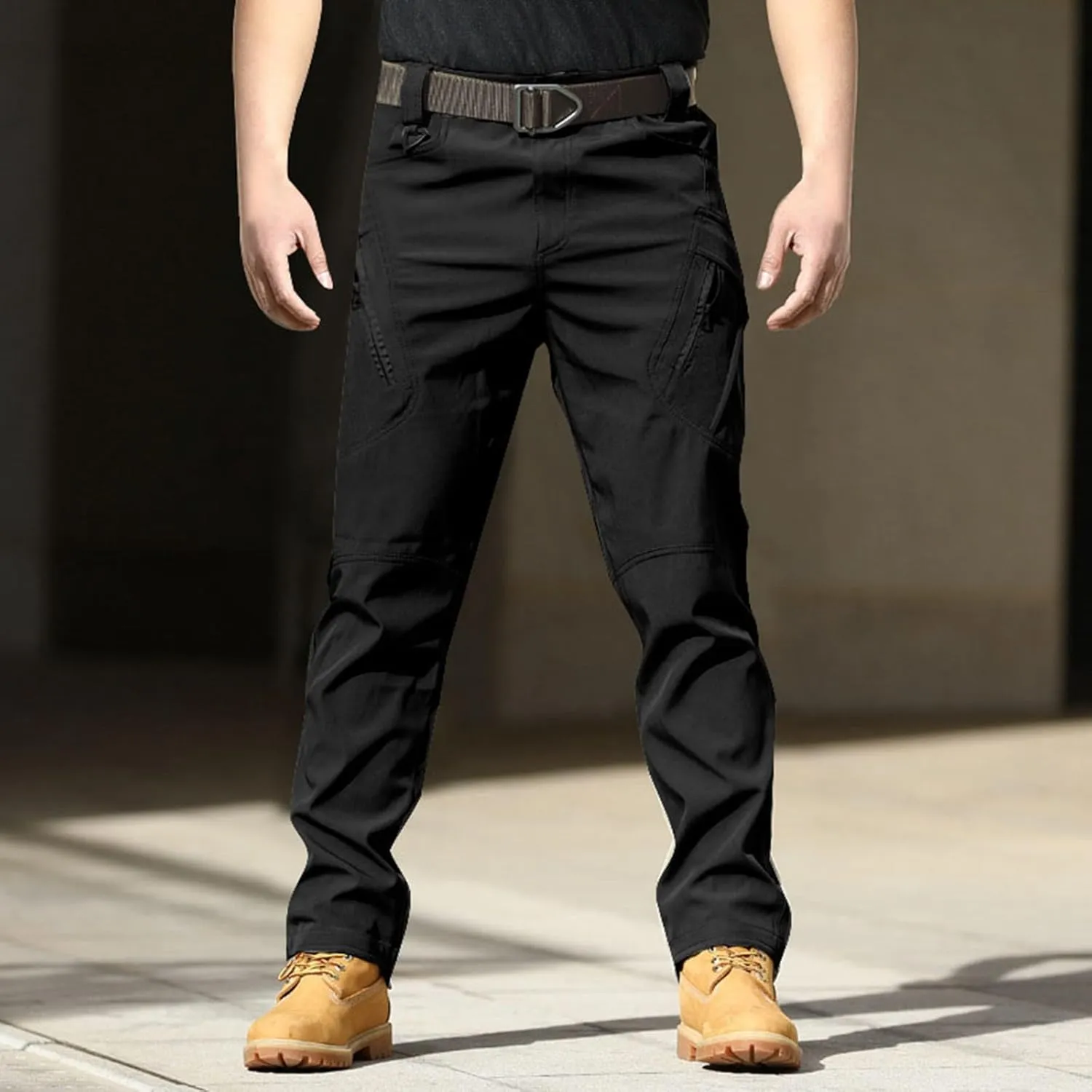 Tactical Cargo Pants for Men Outdoor Hiking Pants Straight Leg Athletic Pants Running Workout Gym Track Pants