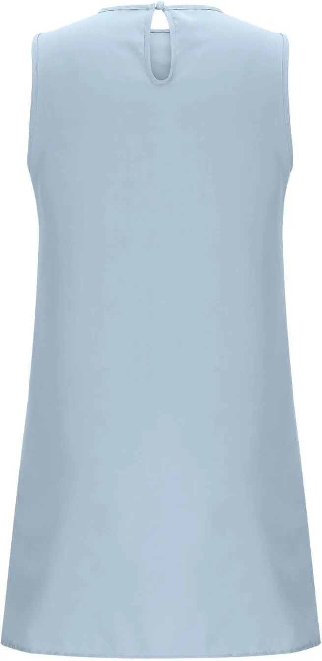 Tank Dresses for Women 2025 Solid Color Flowy Beach Sundresses Casual Vacation Summer Trendy Clothing