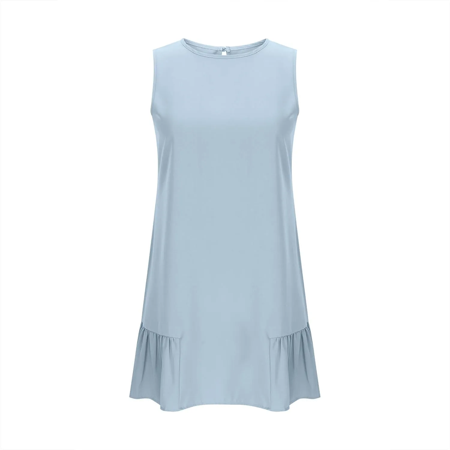 Tank Dresses for Women 2025 Solid Color Flowy Beach Sundresses Casual Vacation Summer Trendy Clothing