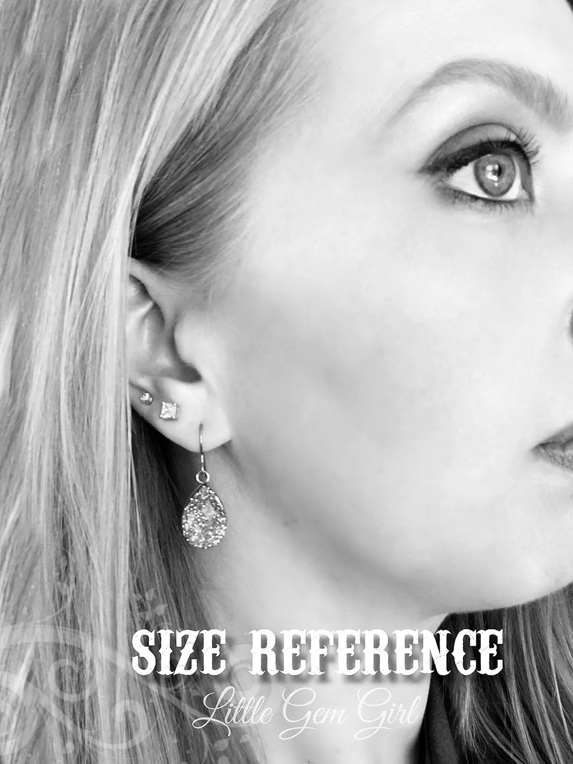 Teardrop Glitter Ombre Drop Dangle Earrings with Titanium Hooks and Stainless Steel Bezels for Sensitive Ears Nickel Free