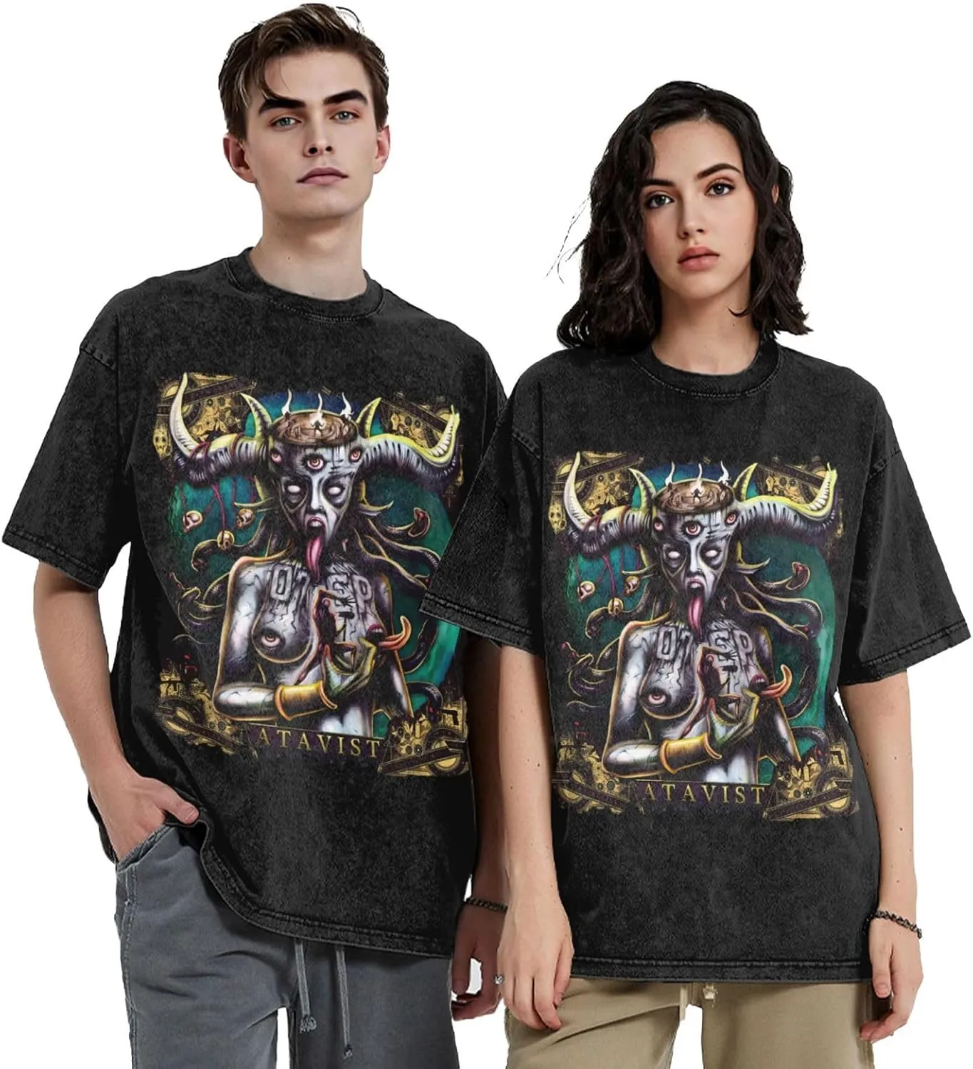 Tees Men's Summer Short Sleeve Y2K Vintage Graphic Print Streetwear Shirts