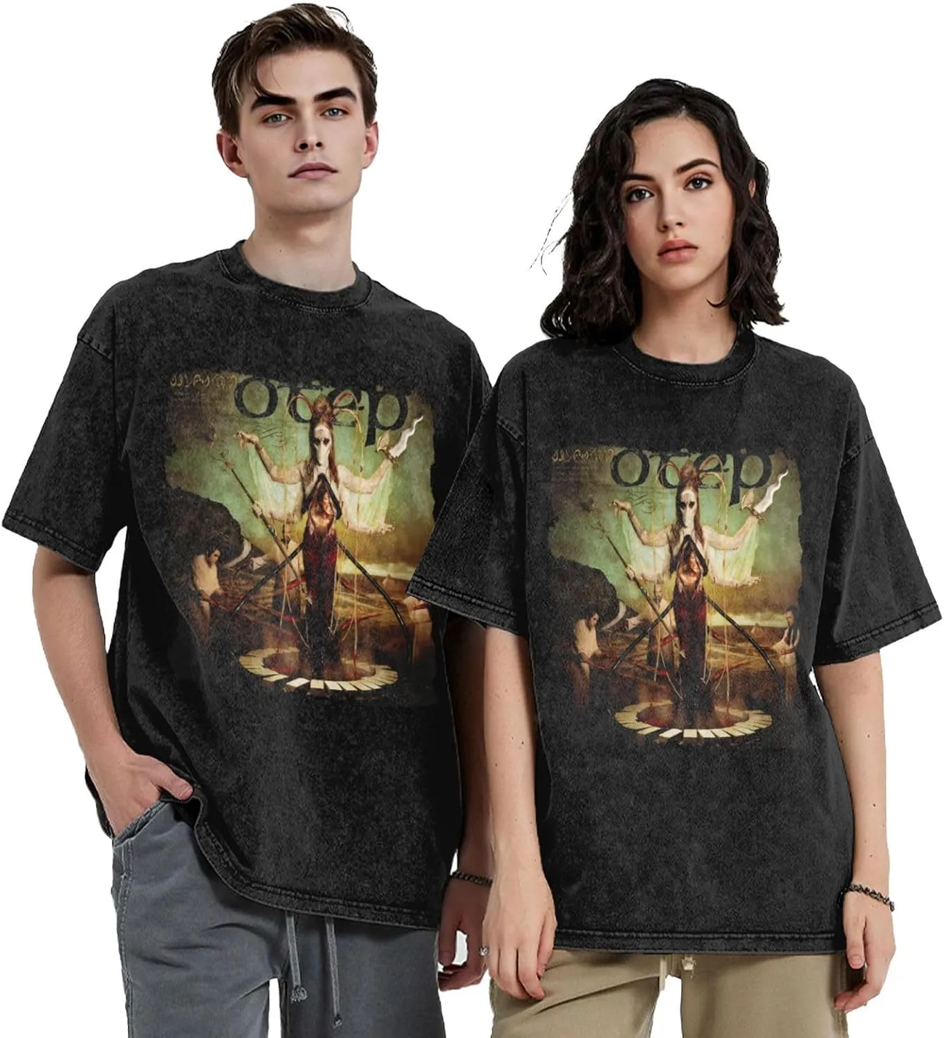 Tees Men's Summer Short Sleeve Y2K Vintage Graphic Print Streetwear Shirts