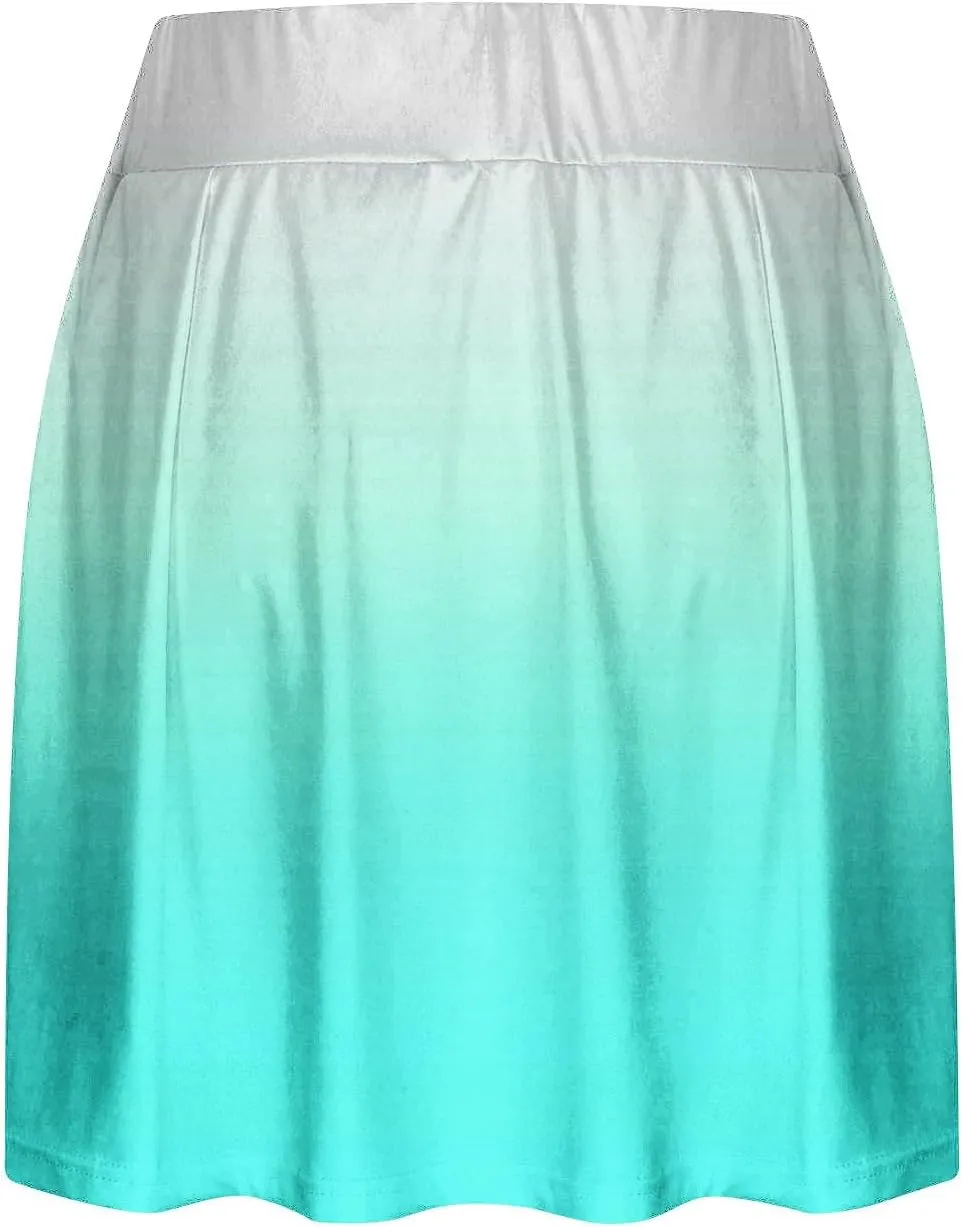 Tennis Shorts for Women with Skirts, Summer Casual Skorts with Pockets Plus Size High Waist Athletic Golf Shorts
