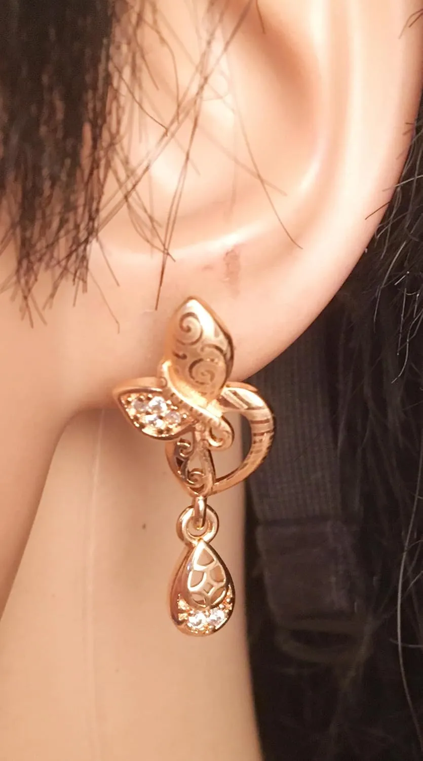 Touchstone Gold Or White Gold Or Rose Gold Plated Simulated Diamond Cubic Zirconia Cz Necklace Earrings Chunky Chain for Women Designer Jewelry.