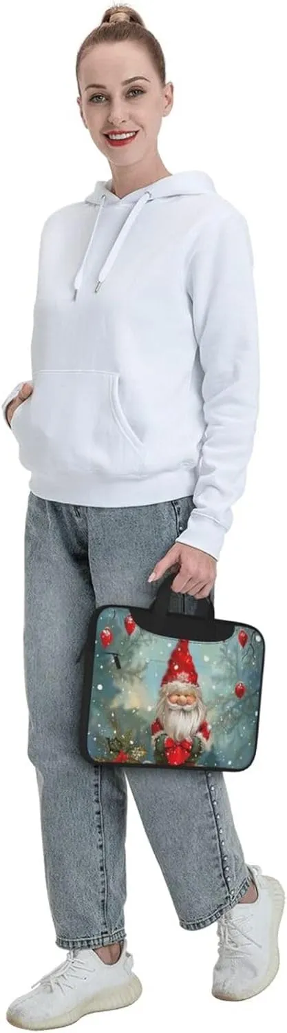 Traditional Christmas Gnome Printed Laptop Tote Bag Travel Business Computer Bag Work Bag for Men Women