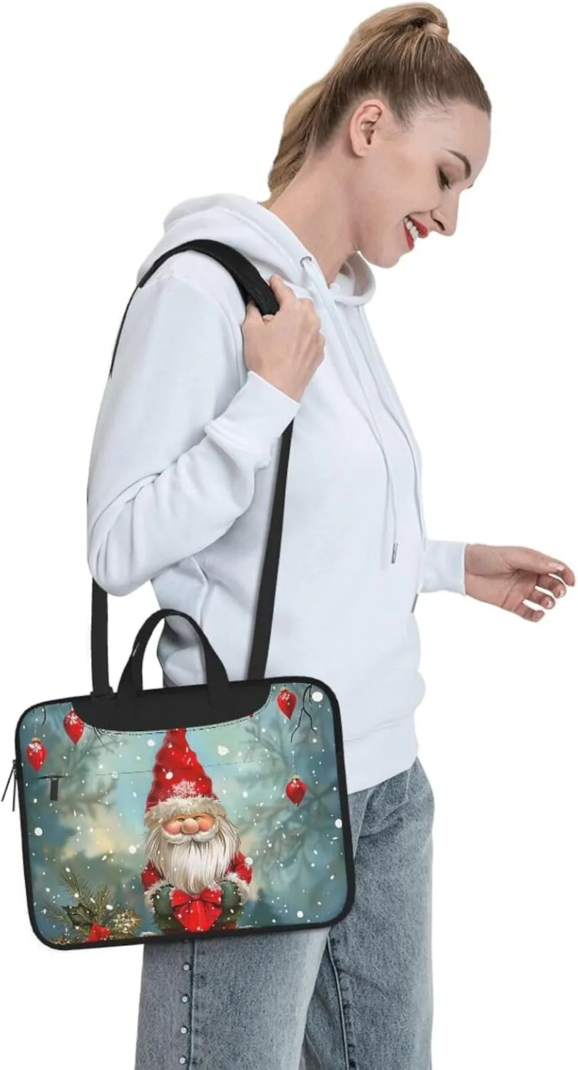 Traditional Christmas Gnome Printed Laptop Tote Bag Travel Business Computer Bag Work Bag for Men Women