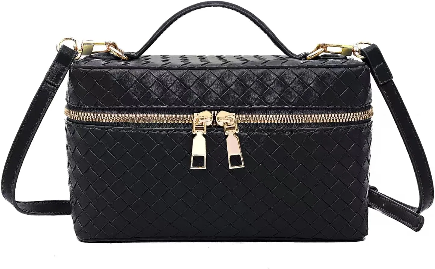 Trendy Shoulder Bags for Women Mini L19 Square Box Satchel Bag Cute PU Leather Crossbody Purse with Adjustable Strap