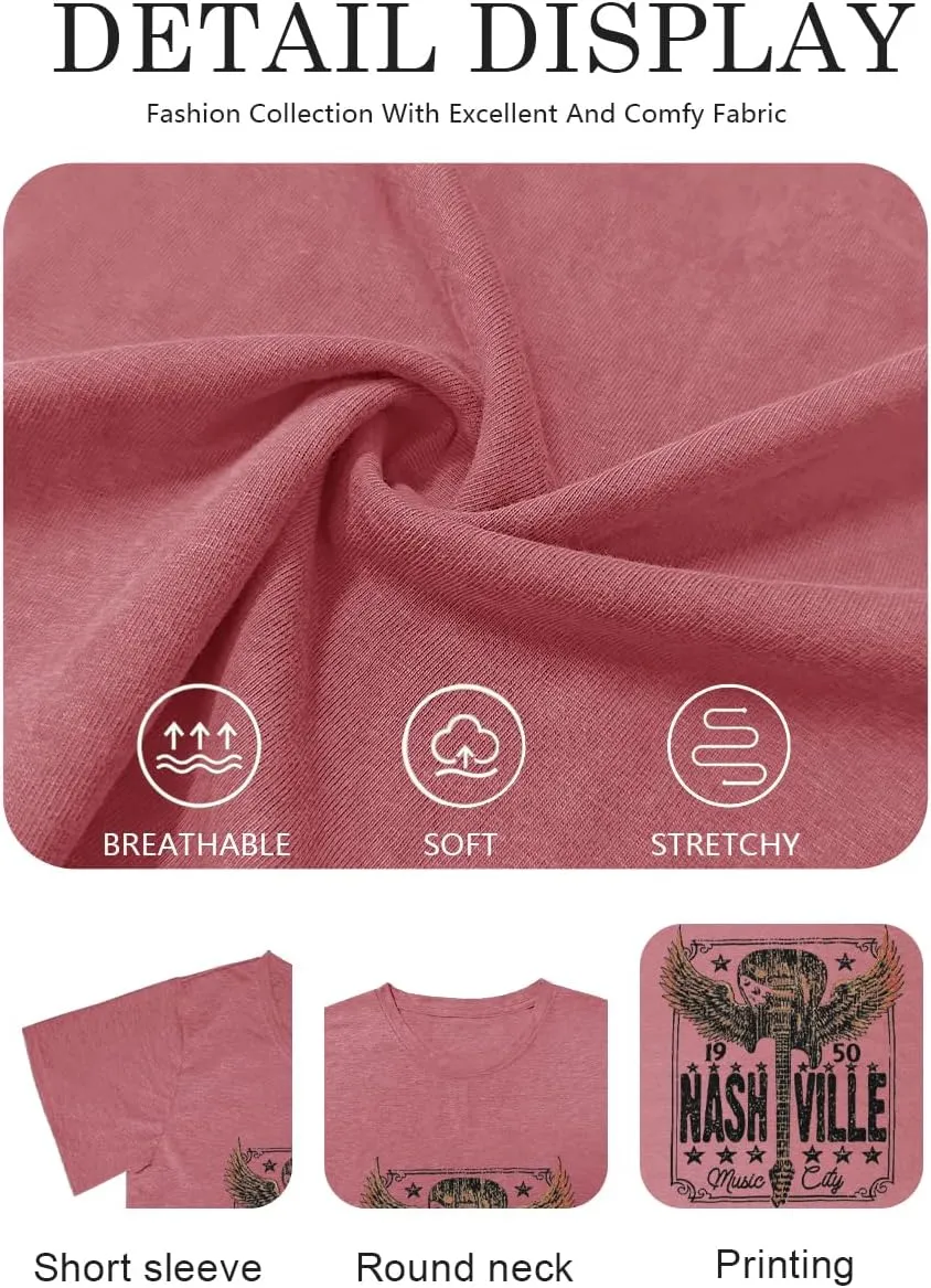 Try That in A Small Town Shirt Women Vintage Country Music T Shirts Rock Band Tees Short Sleeve Tops
