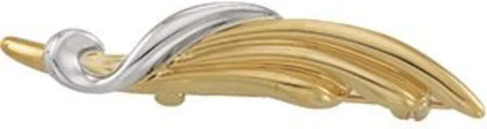Two Tone Fashion Brooch in Two-Tone 14k White & Yellow Gold