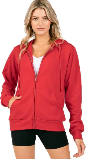 Urban Look Everyday Soft Fleece Zip Up Hoodies