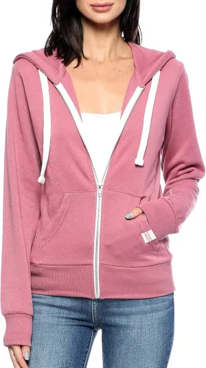 Urban Look Womens Active Long Sleeve Fleece Zip Up Hoodie with Plus Size