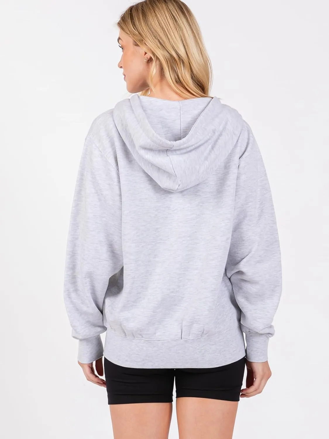 Urban Look Womens California and Los Angeles Drawstring Fleece Zip Up Hoodies