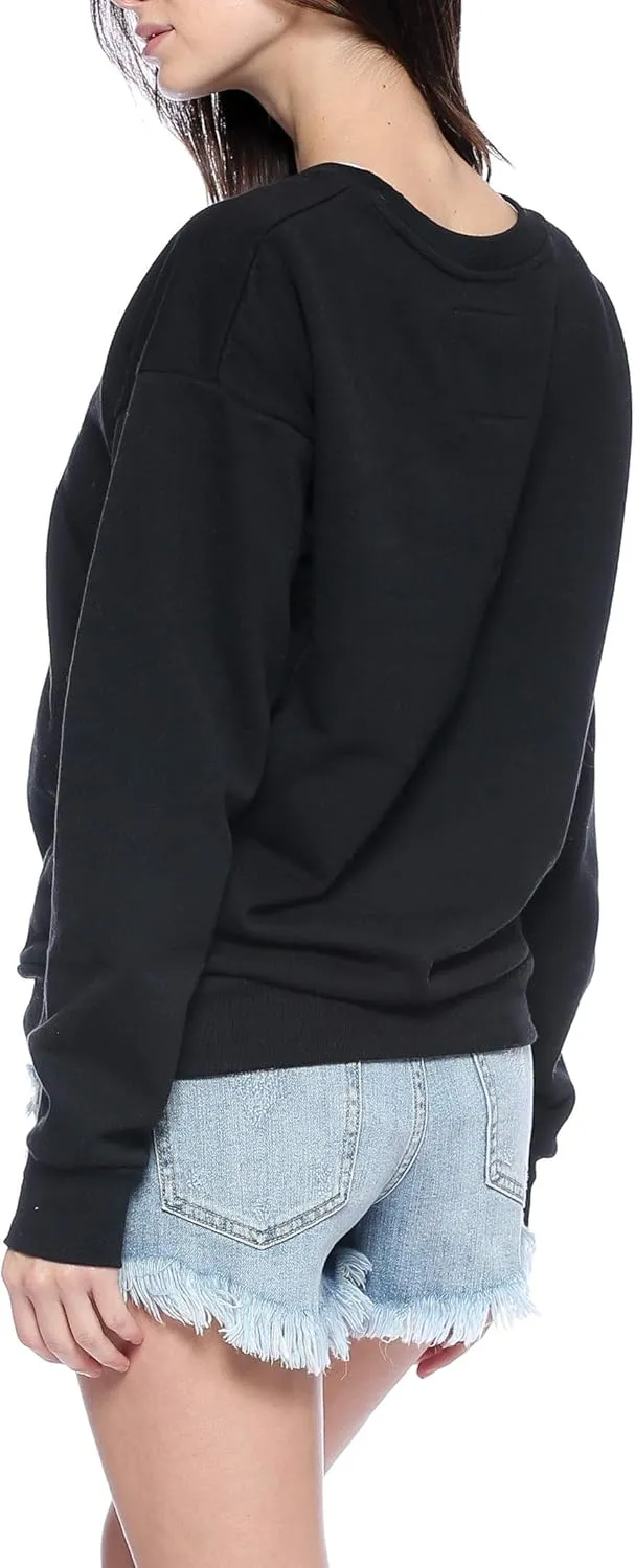 Urban Look Womens Casual Fleece Lined Pullover Sweatshirt with Plus Sizes
