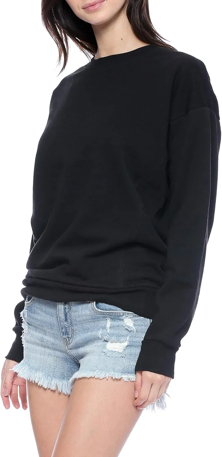 Urban Look Womens Casual Fleece Lined Pullover Sweatshirt with Plus Sizes