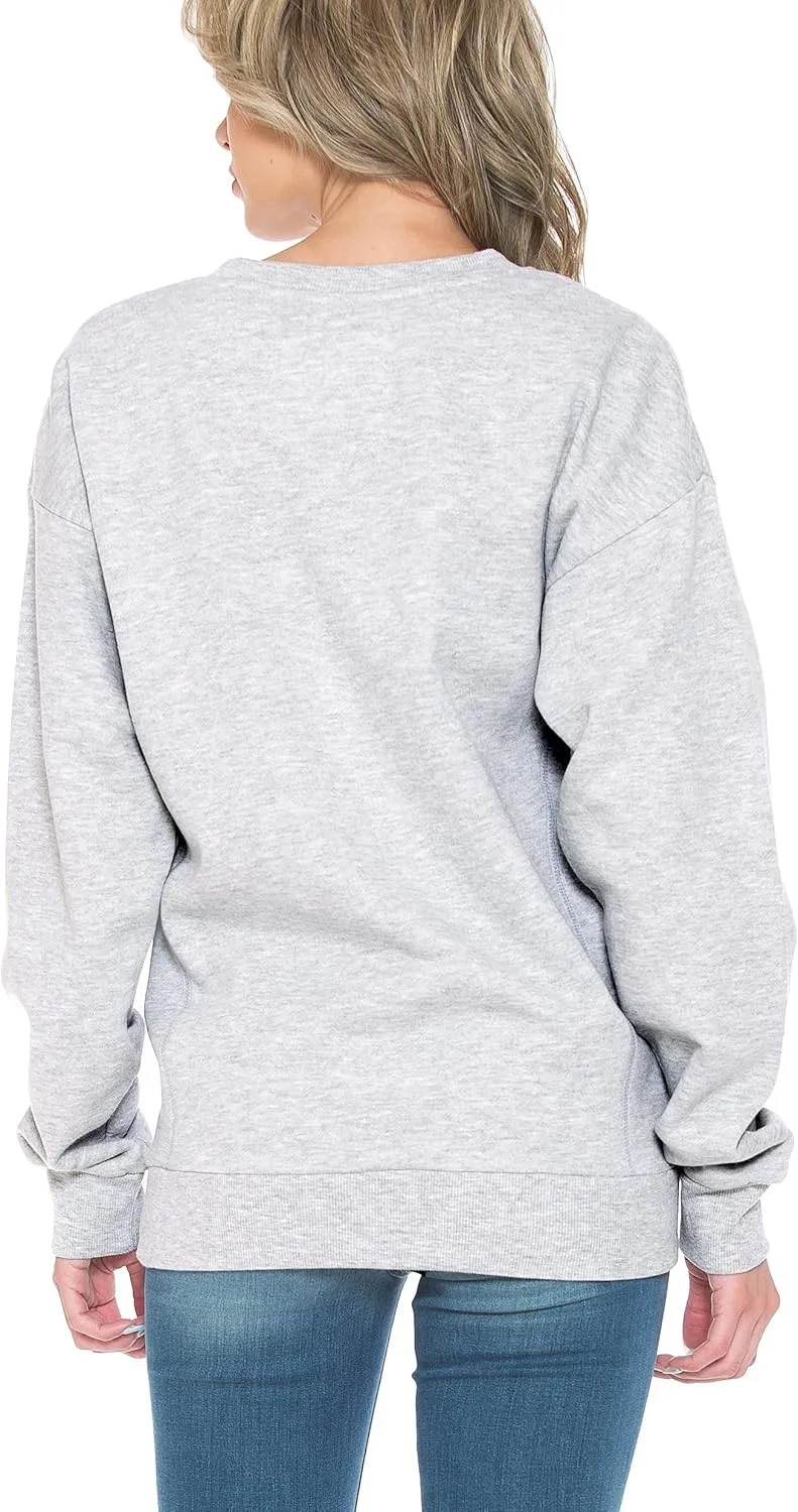 Urban Look Womens Casual Fleece Lined Pullover Sweatshirt with Plus Sizes
