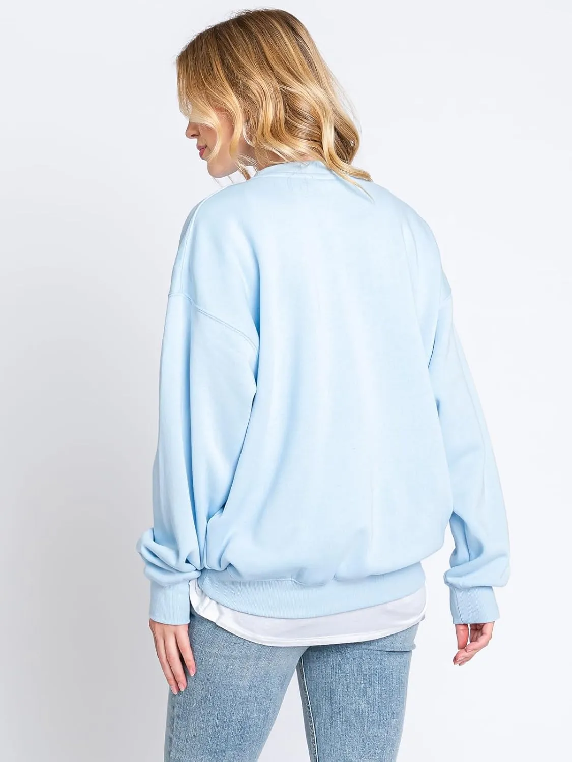 Urban Look Womens Loose Fit California and Los Angeles Fleece Sweatshirts