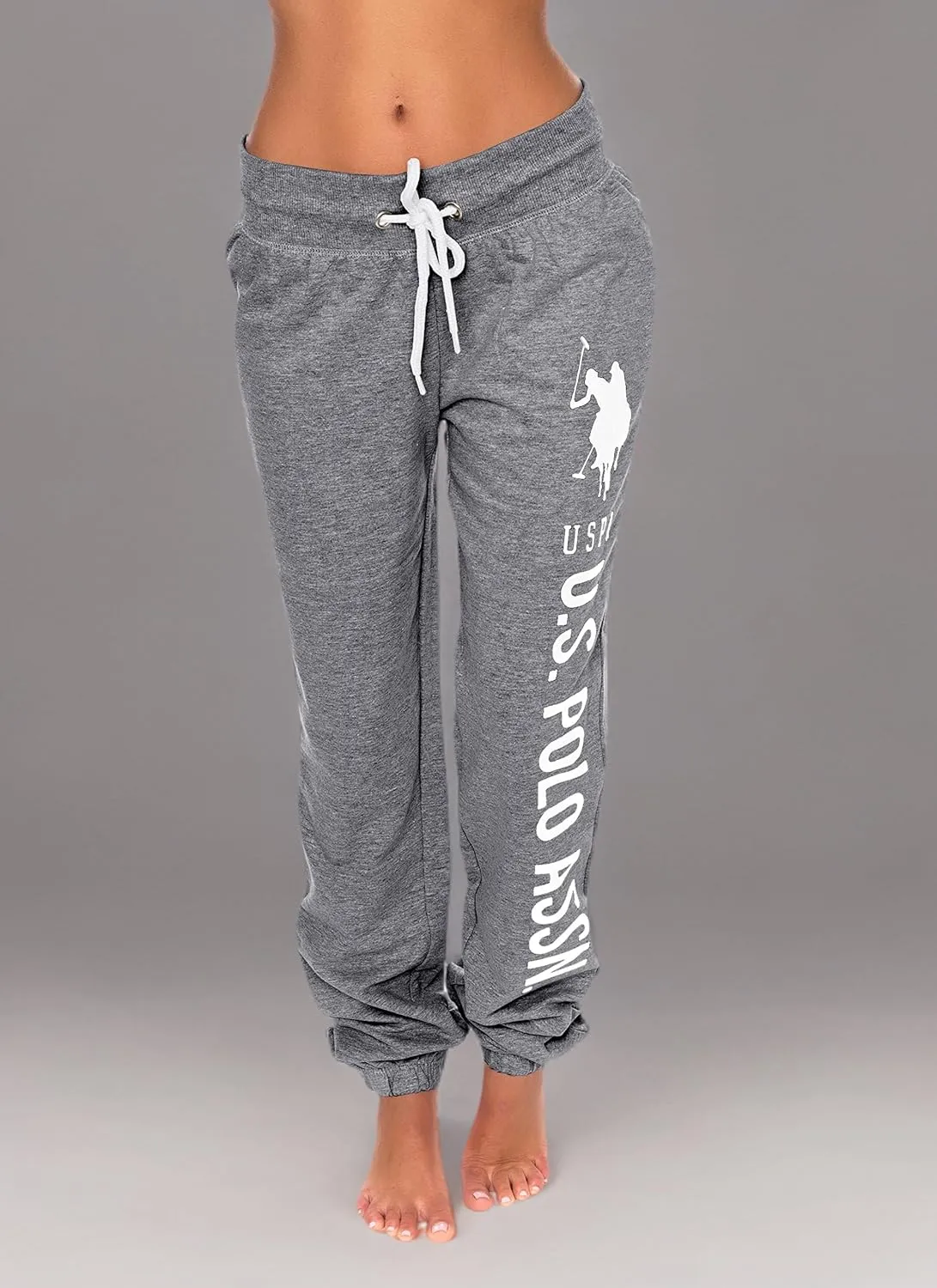 U.S. Polo Assn. Womens Sweatpants - Women Joggers Sweats with Logo Print - French Terry Poly-Cotton
