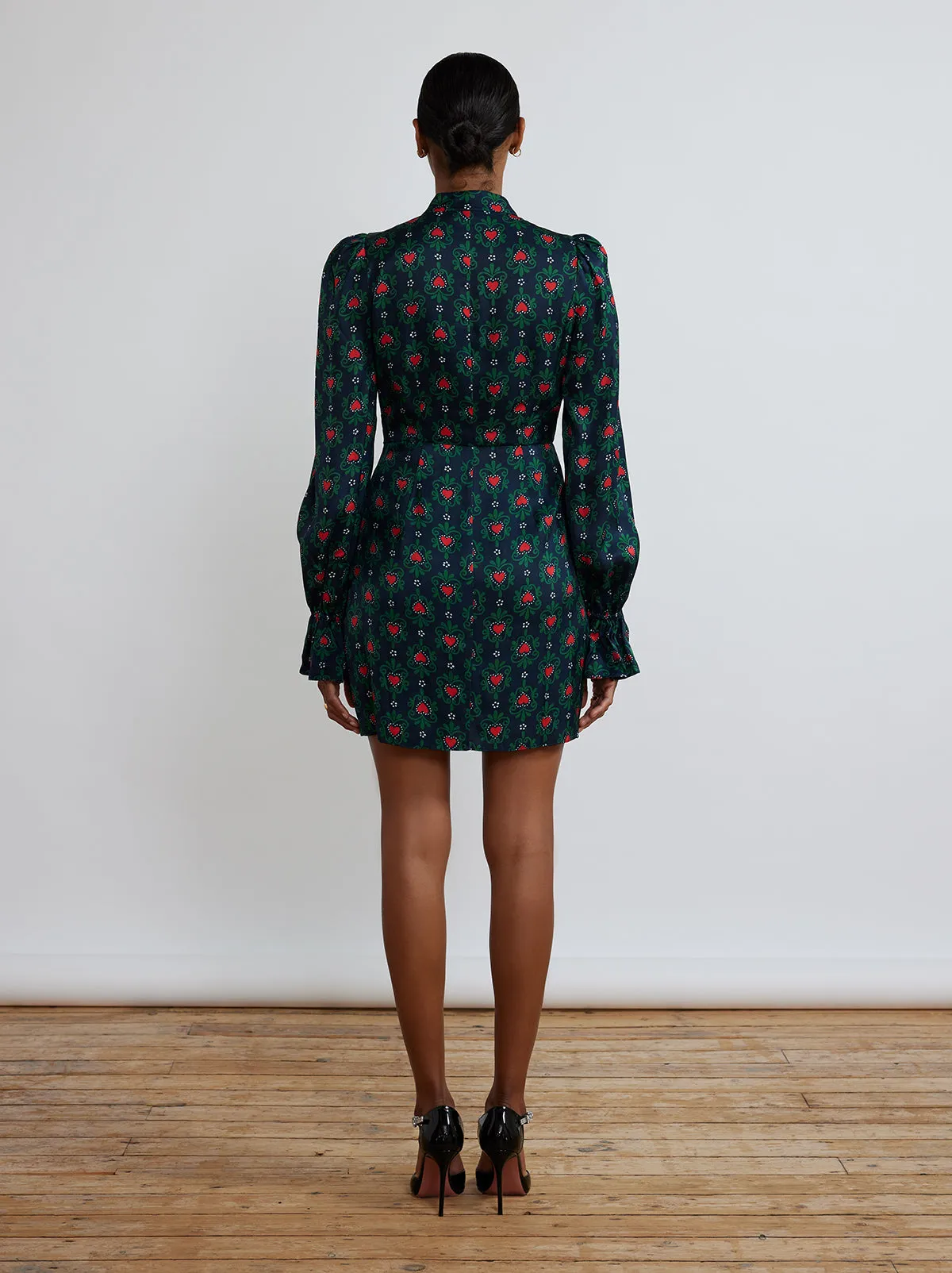 Valentina Navy Heart Mini Dress