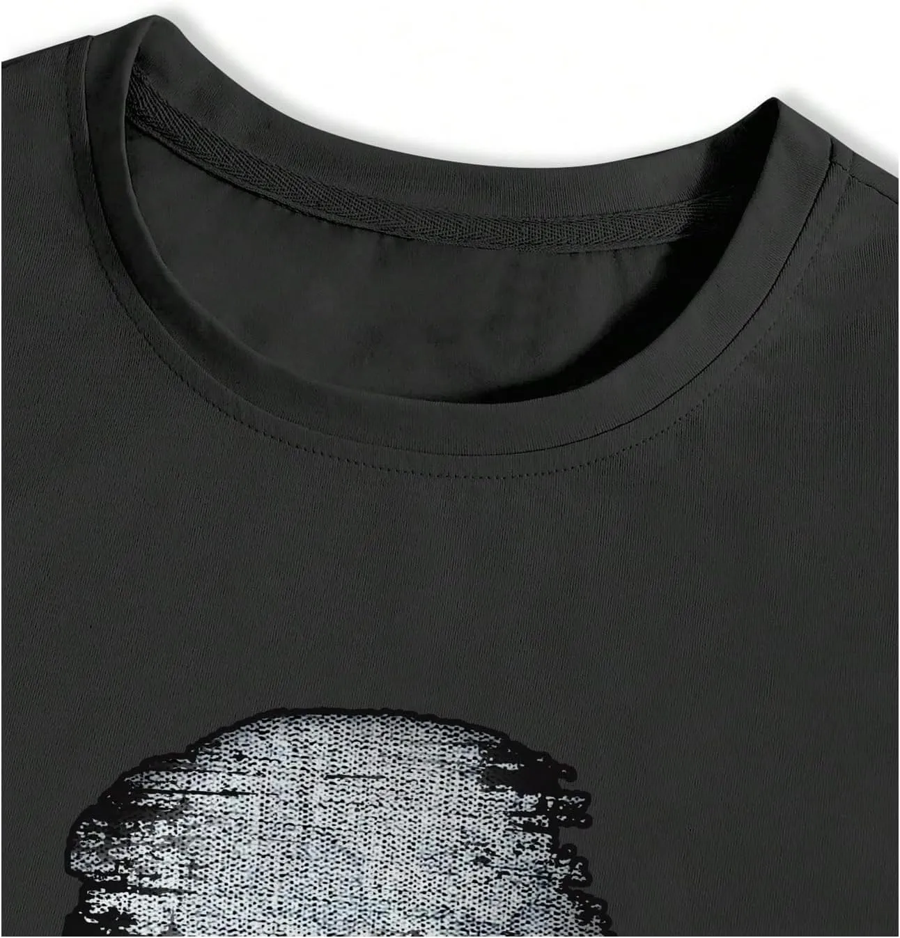 Verdusa Men's Oversized Letter Print Graphic Tees Drop Shoulder Punk Tshirts
