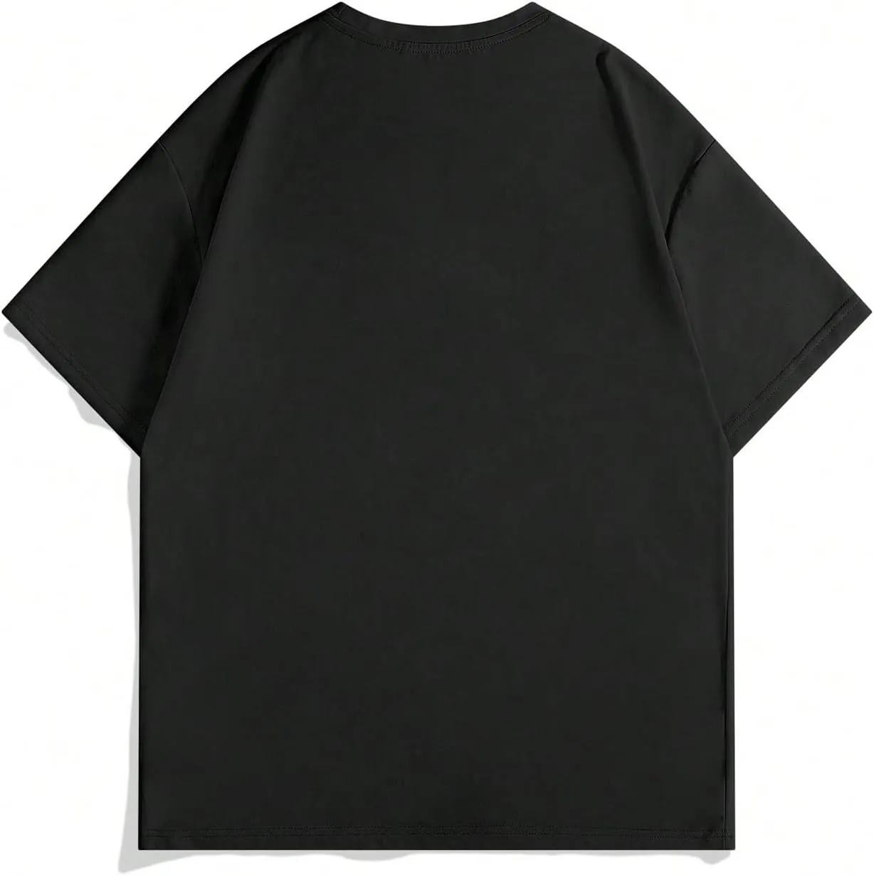 Verdusa Men's Oversized Letter Print Graphic Tees Drop Shoulder Punk Tshirts