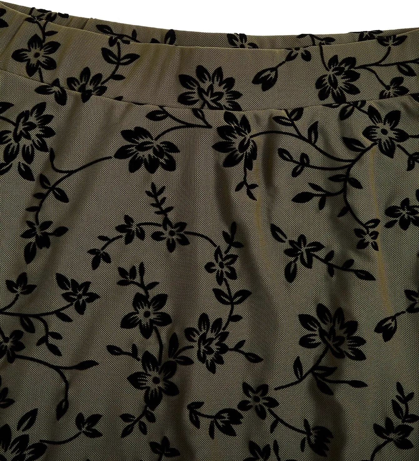 Verdusa Women's Floral Print Y2k Mesh High Waist A Line Fishtail Flowy Long Skirt